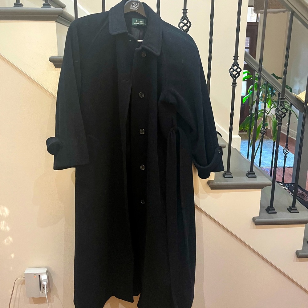 Full length women’s Ralph Lauren wool coat